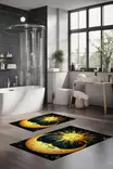 Badrumsmatta Set Mijölnir Flerfärgad 100% Polyester Halkfri Digitaltryck 40x60 cm & 60x100 cm - Badrumsmattor och våtrumsmattor - 8684283196708 - 2
