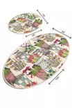 Badrumsmatta Set Mijölnir Flerfärgad 100% Polyester Antiallergisk Halkfri 50x60 cm & 60x100 cm - Badrumsmattor och våtrumsmattor - 8681875272178 - 3