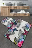 Badrumsmatta Set Mijölnir Flerfärgad 100% Polyester Antibakteriell Halkfri 50x60 cm & 60x100 cm - Badrumsmattor och våtrumsmattor - 8683342801218 - 1