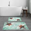 Badrumsmatta Set Mijölnir Flerfärgad 100% Polyester Halkfri Antibakteriell 50x60 cm & 60x100 cm - Badrumsmattor och våtrumsmattor - 8683342420228 - 2