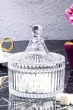 Sockerskål Hermia Transparent Glas 10,5x10,5 cm - Serveringsfat - 8684283765768 - 1