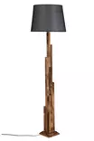 Golvlampa Opviq Pramit Brun Svart Trä 165 x 21 cm - Golv- och bordslampor - 8681875645248 - 4