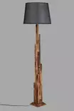 Golvlampa Opviq Pramit Brun Svart Trä 165 x 21 cm - Golv- och bordslampor - 8681875645248 - 3