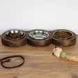 Matskål Hanah Home Pet010 Valnöt Granträ 16,5x3,5x48 cm - Mat- och dryckeskärl - 8682870777088 - 5
