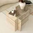 Soffbord Hanah Home New Escape Travertin Glas Spånskiva 105x40x65 cm - Soffbord - 8684283059218 - 6