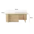 Soffbord Hanah Home New Escape Travertin Glas Spånskiva 105x40x65 cm - Soffbord - 8684283059218 - 8