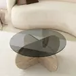 Soffbord Hanah Home Bubble Travertin Glas Spånskiva 75x35 cm - Soffbord - 8684283059188 - 9