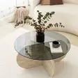 Soffbord Hanah Home Bubble Travertin Glas Spånskiva 75x35 cm - Soffbord - 8684283059188 - 4