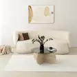 Soffbord Hanah Home Bubble Travertin Glas Spånskiva 75x35 cm - Soffbord - 8684283059188 - 2