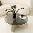 Soffbord Hanah Home Bubble Travertin Glas Spånskiva 75x35 cm - Soffbord - 8684283059188 - 7