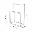 Hallmöbel Hanah Home Ged032 Svart Metall 25x60x90 cm - Hallskåp - 8684283715268 - 3