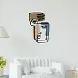 Väggdekor Metall Wallity Kubizm Flerfärgad Metall Trä 38x55 cm - Dekorationer, prydnadsföremål - 8684282053798 - 4