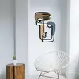Väggdekor Metall Wallity Kubizm Flerfärgad Metall Trä 38x55 cm - Dekorationer, prydnadsföremål - 8684282053798 - 3