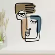 Väggdekor Metall Wallity Kubizm Flerfärgad Metall Trä 38x55 cm - Dekorationer, prydnadsföremål - 8684282053798 - 5