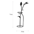 Väggdekor Metall Wallity Flower In The Vase Svart Metall 33x71 cm - Dekorationer, prydnadsföremål - 8683342204248 - 6