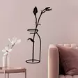 Väggdekor Metall Wallity Flower In The Vase Svart Metall 33x71 cm - Dekorationer, prydnadsföremål - 8683342204248 - 3