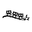 Vägghängare Wallity Confused Owls Svart Metall 62x29x2 cm - Klädhängare - 8684282463368 - 1
