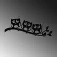Vägghängare Wallity Confused Owls Svart Metall 62x29x2 cm - Klädhängare - 8684282463368 - 5