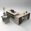 Kontorsmöbelset Hanah Home Vo10 Ob Ek Spånskiva 140x73,8x60 cm 60x46,3x50 cm 139,8x61,8x46,3 cm - Skrivbord - 8683342424868 - 2