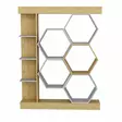 Bokhylla Hanah Home Sueno Vit Ek Spånskiva 140x29,6x177,4 cm - Bokhyllor - 8683743117208 - 8