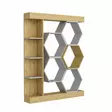 Bokhylla Hanah Home Sueno Vit Ek Spånskiva 140x29,6x177,4 cm - Bokhyllor - 8683743117208 - 1