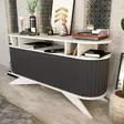 Sideboard Hanah Home Stor Vit Antracit Spånskiva 150x43x75 cm - Sidobord och extrabord - 8683743120888 - 4