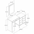 Sminkbord Hanah Home Lizbon 543 Valnöt Antracit Spånskiva 124x84,7x40 cm - Toalettbord - 8683743327188 - 7