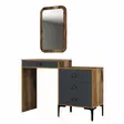 Sminkbord Hanah Home Lizbon 543 Valnöt Antracit Spånskiva 124x84,7x40 cm - Toalettbord - 8683743327188 - 1