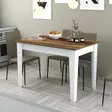 Matbord Hanah Home Kiev 511 Valnöt Vit Spånskiva 110x75x72 cm - Matbord - 8683743327478 - 2