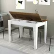 Matbord Hanah Home Kiev 511 Valnöt Vit Spånskiva 110x75x72 cm - Matbord - 8683743327478 - 4