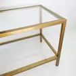 TV-bänk Hanah Home Basic Gold Guld Härdat Glas Metall 130x45x40 cm - TV-bänkar - 8682870730878 - 8