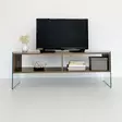 TV-bänk Hanah Home TV404 Valnöt Spånskiva Härdat Glas 120x45x35 cm - TV-bänkar - 8681875986358 - 3
