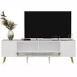 TV-bänk Hanah Home Detas Vit Guld Spånskiva 150x48,2x35 cm - TV-bänkar - 8683743397808 - 5