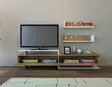 TV-bänk Hanah Home Ayaz Vit Spånskiva 180x40x37,4 cm - TV-bänkar - 8681181979648 - 2