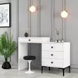 Sminkbord Hanah Home Lizbon 556 Vit Spånskiva 124x84,7x40 cm - Toalettbord - 8683743327638 - 3