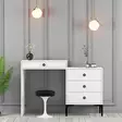 Sminkbord Hanah Home Lizbon 556 Vit Spånskiva 124x84,7x40 cm - Toalettbord - 8683743327638 - 2