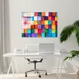 Glastavla Wallity Flerfärgad Glas 70x100 cm - Tavlor och ramar - 8683742114598 - 3