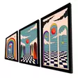 Inramad MDF-tavla Wallity Flerfärgad MDF 38x53 cm 3 Delar - Tavlor och ramar - 8684283327218 - 1