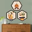 Inramad Tavla Wallity Flerfärgad MDF 35x35 cm 3 Delar - Tavlor och ramar - 8683743002108 - 2