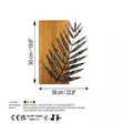 Väggdekor Trä Wallity Leaf 3-1 Flerfärgad Trä 58x50x3 cm - Dekorationer, prydnadsföremål - 8683742935308 - 8