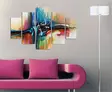 MDF-tavla Wallity Flerfärgad MDF 92x56 cm 5 Delar - Tavlor och ramar - 8681181705308 - 3