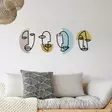 Väggdekor Metall Wallity Kubizm Flerfärgad Metall Trä 159x58 cm - Dekorationer, prydnadsföremål - 8684282053668 - 6