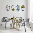 Väggdekor Metall Wallity Kubizm Flerfärgad Metall Trä 159x58 cm - Dekorationer, prydnadsföremål - 8684282053668 - 3