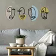 Väggdekor Metall Wallity Kubizm Flerfärgad Metall Trä 159x58 cm - Dekorationer, prydnadsföremål - 8684282053668 - 4