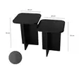 Sidobord Hanah Home Blues Set Svart Spånskiva 40x50x40 cm 40x55x40 cm - Sidobord och extrabord - 8684282417248 - 1