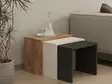 Satsbord Hanah Home Gül Antracit Ek Vit Spånskiva 50x40x29,6 46x38x29,6 42x36x29,6 cm - Bord - 8681875683288 - 2