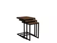 Nästbord Hanah Home Ege Valnöt Massiv Furu 34x46x42 38x51,3x43,5 44,5x56,8x45 cm - Bord - 8681875449648 - 1