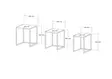 Nestingbord Hanah Home Tali Svart Valnöt Spånskiva 44x52x45 39x49x45 34x46x45 cm - Bord - 8684282354338 - 4