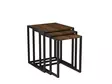 Nestingbord Hanah Home Tali Svart Valnöt Spånskiva 44x52x45 39x49x45 34x46x45 cm - Bord - 8684282354338 - 1