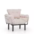 Öronlappsfåtölj Atelier del Sofa Nitta Cream Polyester 95x70x85 cm - Fåtöljer - 8681875833768 - 1